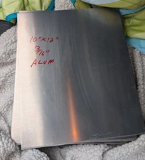 1 Piece of 10" x 12" Aluminum .188" Thick (3/16" - 5 Gauge) Sheet Metal/PLATE