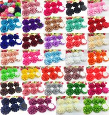 DIY 50pcs satin ribbon Peony Flower Appliques/craft/Wedding decoration