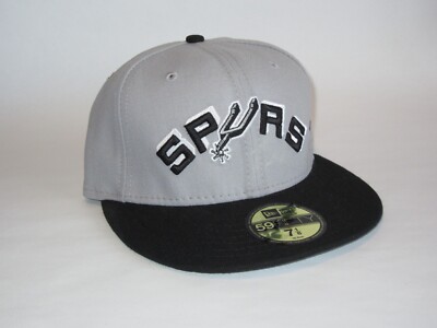 San Antonio Spurs NBA Grey New Era 59Fifty Hat Cap 7 1/8 NEW! Made