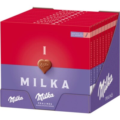 I Love Milka Pralinés Haselnusscrème 10x110g Packung