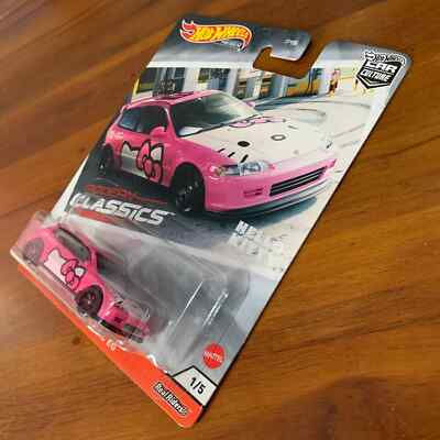 Hot Wheels Modern Classics FPY86 1:64 Honda Civic EG Hello Kitty