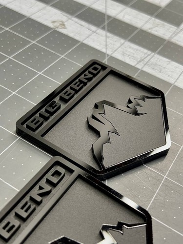 2 Fender Big Bend Emblem Badge Logo for Ford Bronco Truck Sport Offroad 4x4 - Picture 3 of 6