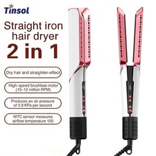 TINSOL 2-in-1 Multifunctional Hair Dryer Air Straightener Negative Ion Hair Styl