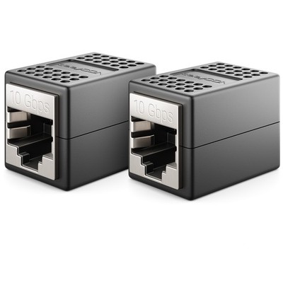 2x CAT 6a LAN Kabel Verlängerung RJ45 Patchkabel Kupplung Verbinder (10 Gbit/s)