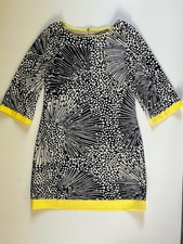 Eliza J Abstract Print 3/4 Sleeve Midi Shift Dress Multicolor Women's Size 10 P