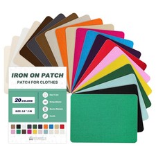 Iron on Patches for Clothes, 20 Pieces 3.7  4.9 inch, Multi-Colored