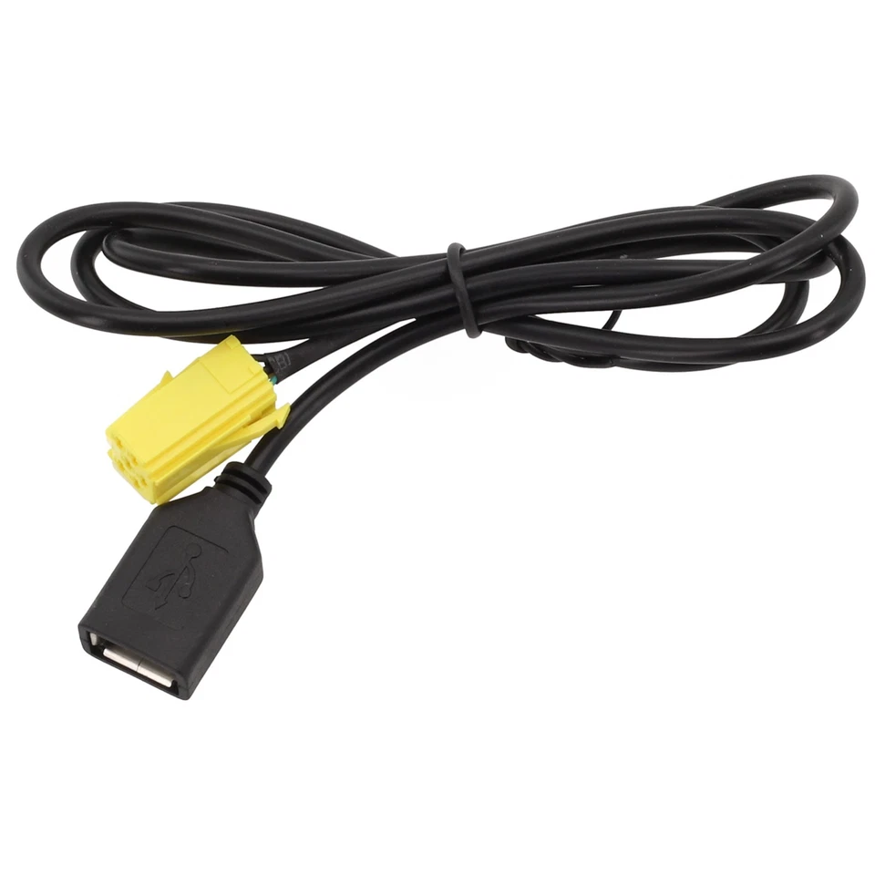 Convenient Car Audio Radio 6Pin AUX USB Cable Female Port Extension Wire - Image 4 of 4