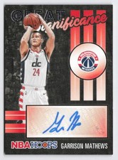 2020-21 Garrison Mathews Panini NBA Hoops Great Significance Auto #GS-GMT Wizard