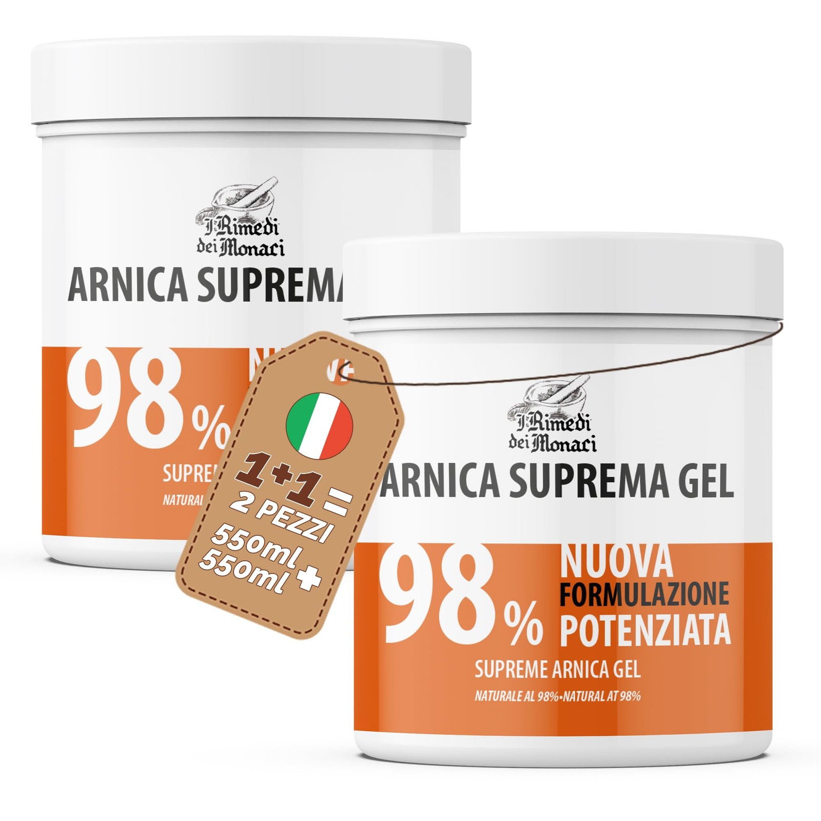 Arnica Suprema per Cavalli Uso Umano Forte 98% Gel per Massaggi Rilassanti con