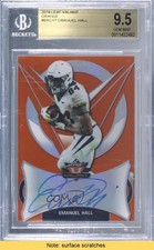 2019 Leaf Valiant Orange 20/50 Emanuel Hall BGS 9.5 GEM MINT Auto READ ht1