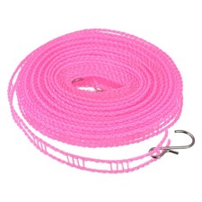 Portable Clothesline 26.24ft Nylon Windproof Non-Slip Washing Line Pink