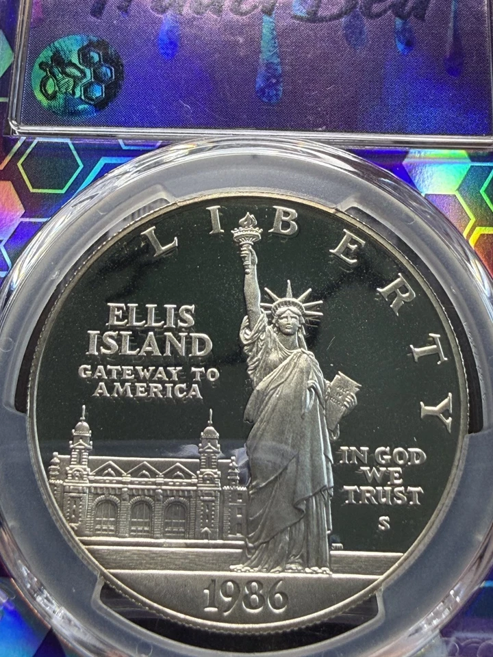 1986 S $1 Statue of Liberty Silver $1 Dollar PCGS PR70DCAM Coin Trader Bea - Image 3 of 4