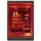 Insert Coin Metal Tin Sign Retro Arcade Vintage Sign Colorful Retro Wall Deco...