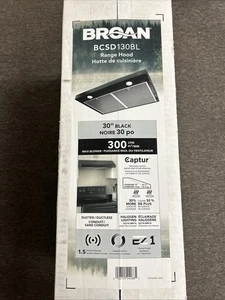 Broan BCSD130BL 30" Convertible 300-CFM Black Under Cabinet Range Hood Brand