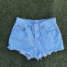 Levi's 501 150 Women's Size 29x3 Light Wash Denim Cutoff Shorts Frayed Hem