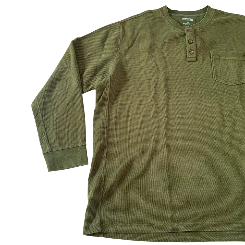Chemise Duluth Trading Co Homme Burly Thermal Henley XLT Marron Manches Longues