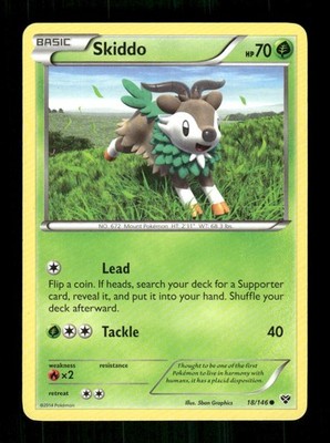 Skiddo 18/146 Common XY Pokemon LP 5ban Grafik