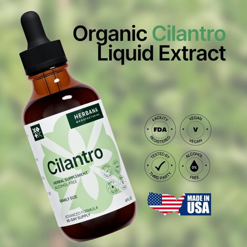 Cilantro Leaf 4 fl oz Liquid Extract - Organic Coriandrum Sativum Drops for B... - Picture 6 of 6