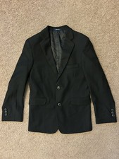 Chaps Boys Black Blazer Sz 10 REG