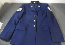 3 BUTTON COAT JACKET UNIFORM AIRMAN USAF U.S. AIR FORCE DRESS BLUE WOMENS 8MR