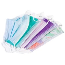 Sensitive Earloop Face Masks 99 Filtration Fluid Resistant Multiple Colors