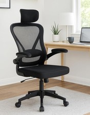 Litton Home Office Mesh Back Chair - Black - Ergonomic Computer Desk Chair Swive