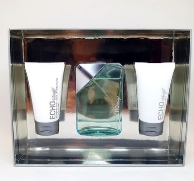 Davidoff ECHO eau de toilette pour Homme  50 ml. + 50 ml Gel+ 50 ml  Afer Shave