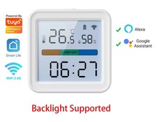 Tuya WIFI Smart Temperature Humidity Sensor Hygrometer Thermometer Backlight