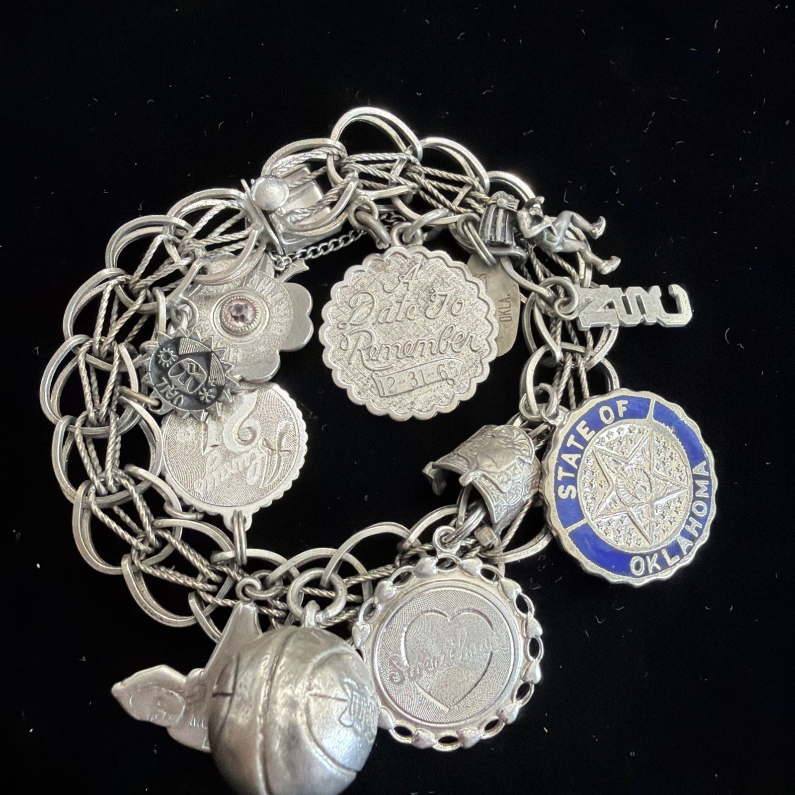 Solid Cable Sterling Excellent Condition Charm Br… - image 1