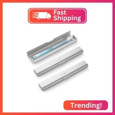 Oralphi 2 Pack Aluminum Toothbrush Travel Case, Portable Travel Toothbrush Holde