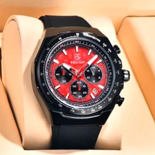 44MM BENYAR Military Quartz Diver Watch Men Silicone 30M Waterproof Luminous NEW