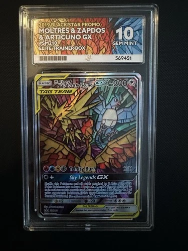 Pokémon Black Star Promo SM210 Moltres Zapdos Articuno GX TAG TEAM ACE 10