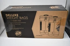 E-Z UP Fillable Deluxe Weight Bag Set of 2, WB3GYBK2 Holds up to 45 lbs Each