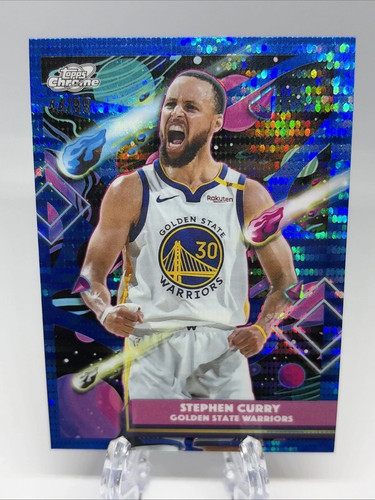 Stephen Curry [Blue Moon Refractor] #18 2025 Topps Cosmic Chrome card