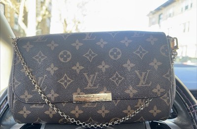 Louis Vuitton Favorite MM Monogram Leather Crossbody Shoulder Bag Purse Handbag