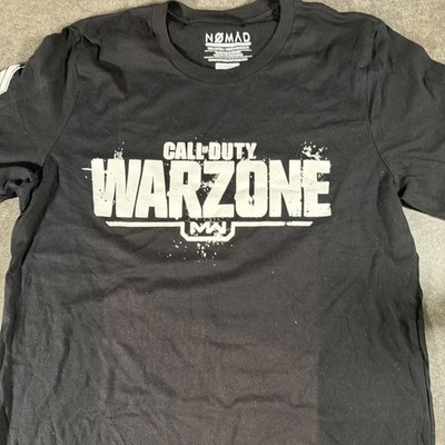 Call of Duty Warzone Black Graphic T-Shirt Men s Size M Double Sided Gamer Tee