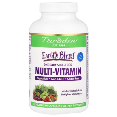 Earth's Blend , One Daily Superfood Multi-Vitamin, No Iron, 120 Vegetarian