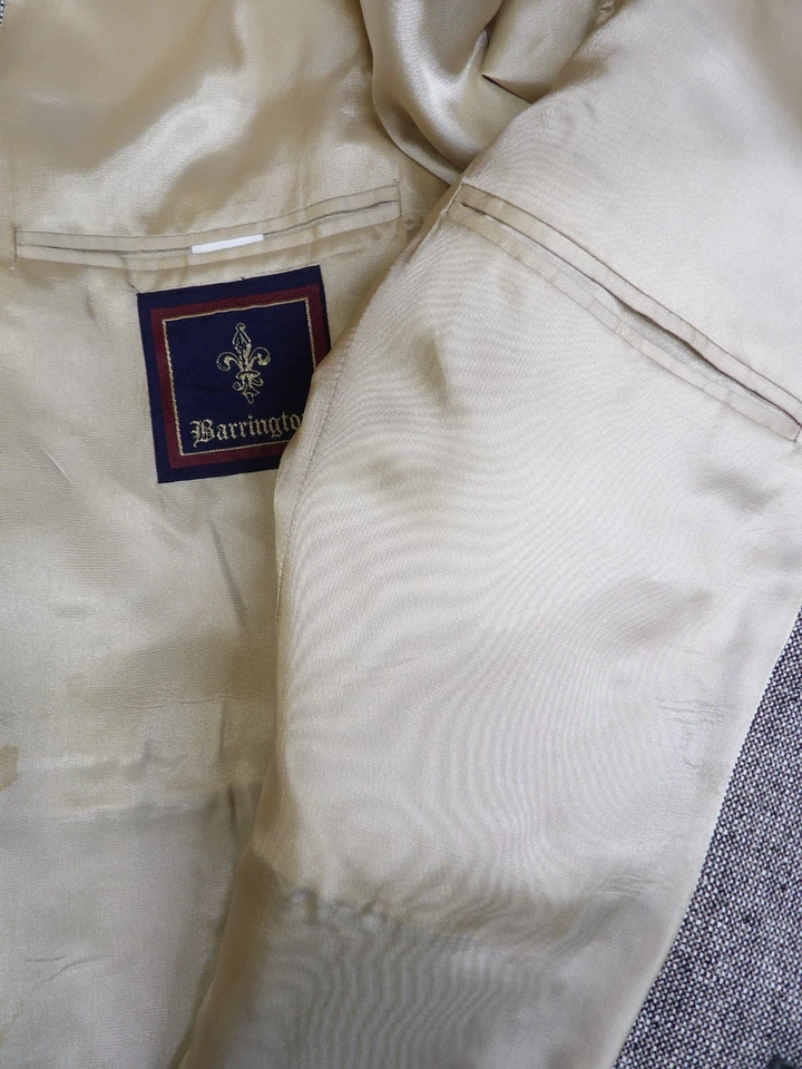 Blazer Hombre Abrigo Deportivo Chaqueta Barrington 42s Multi Micro Tejido 100% Seda Q#29 Foto 4 de 4
