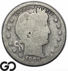 1897-S Barber Quarter, Scarcer San Francisco Issue