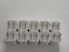 Lot of 10 Apple iPhone USB Power Wall Cube OEM Charger Adapter Block A1385
