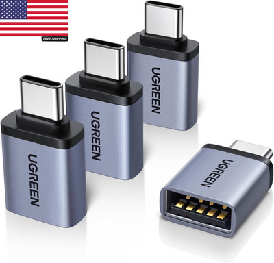 USB C to USB Adapter 4 Pack, 10Gbps USBC Male to USB 3.2 Female Adapter, Type C