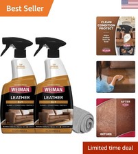 Leather Cleaner  Conditioner 2-Pack   UV Protection for Couches  Cars