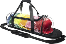 Transparent Dome Hat Storage Bag - Black, 27 x 9 x 8 in - Holds 24 Caps as Ba...