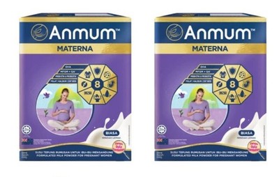 2x Anmum Materna Milk For Pregnant Woman Original Flavour 650g
