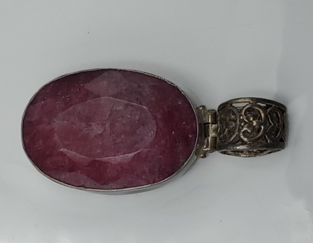 Vtg Sterling Silver Genuine Ruby Handcrafted Reve… - image 16