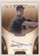 2013 Bowman Sterling Prospect Orange Refractor 30/75 Tyler Danish Auto gn7