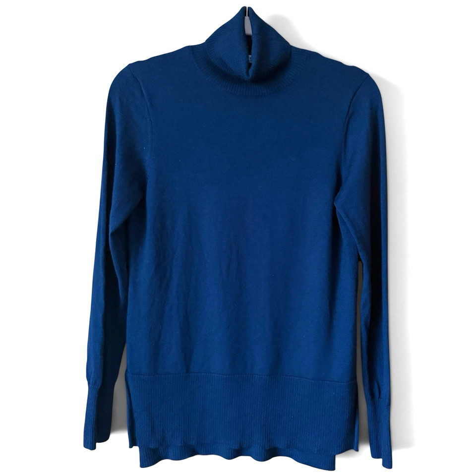 Sportscraft Australian Merino Wool Jumper Navy Blue Roll Neck Knit Womens S
