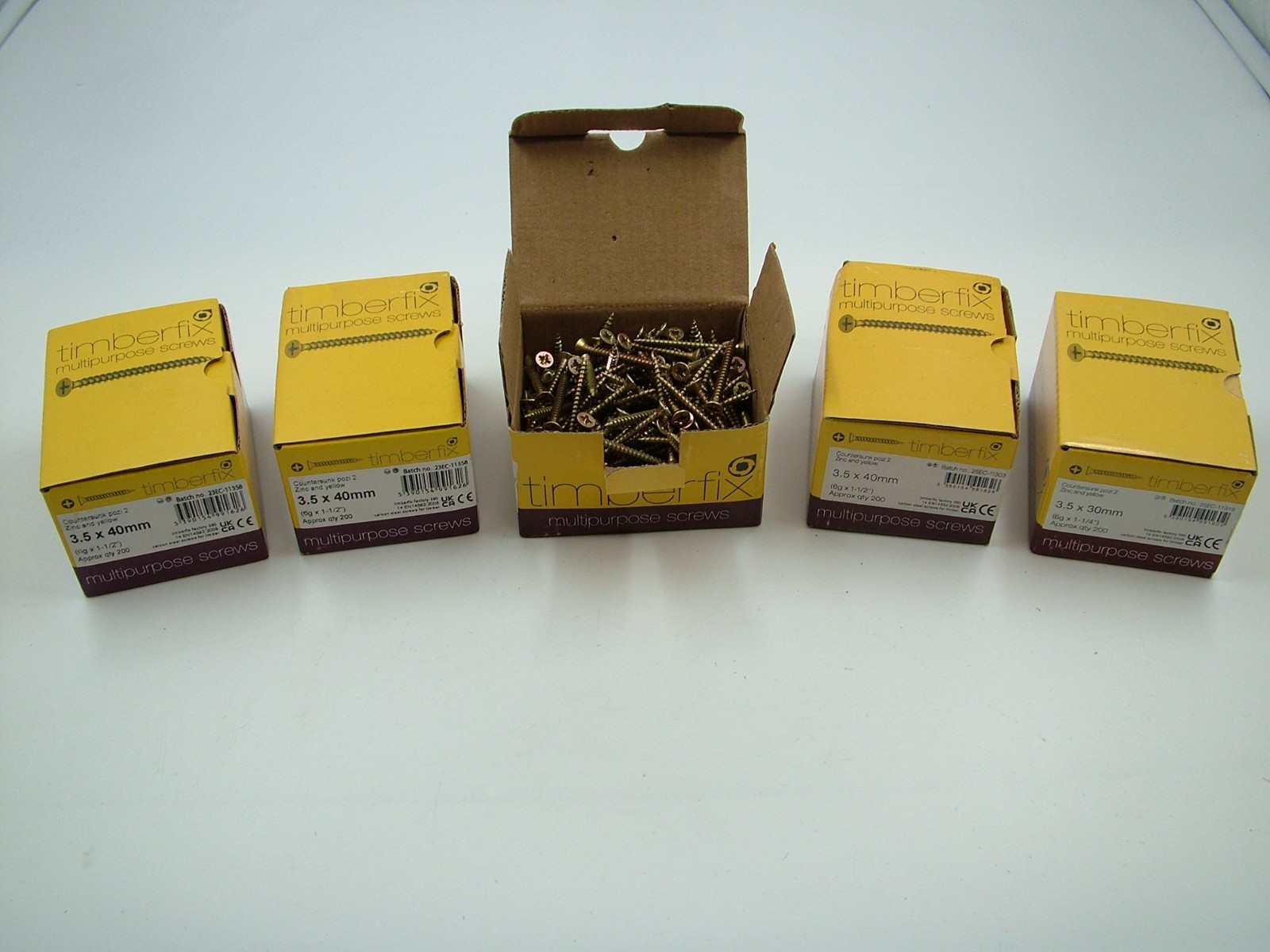 Chipboard chippy screws multi purpose screws 1000 pack 3.5x40mm Pozi Countersunk