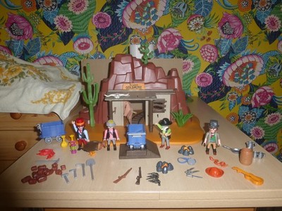 Playmobil 3802 Goldmine Western mit sehr viel Zubehör