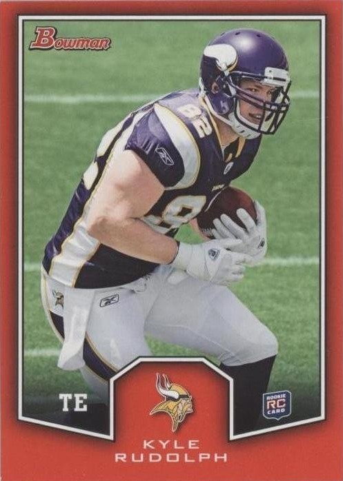Kyle Rudolph Rookie Card 2011 Topps - Target Bowman Rookie Inserts Kyle Rudolph #TC-14 Red (RC ...